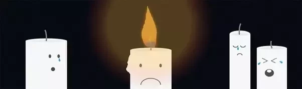 What happens to candle wax as the candle burns?