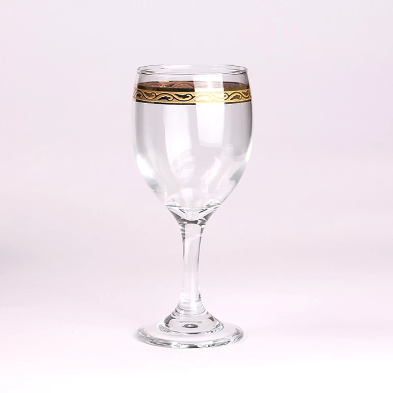 Gold Rimmed Wine Glasses Set