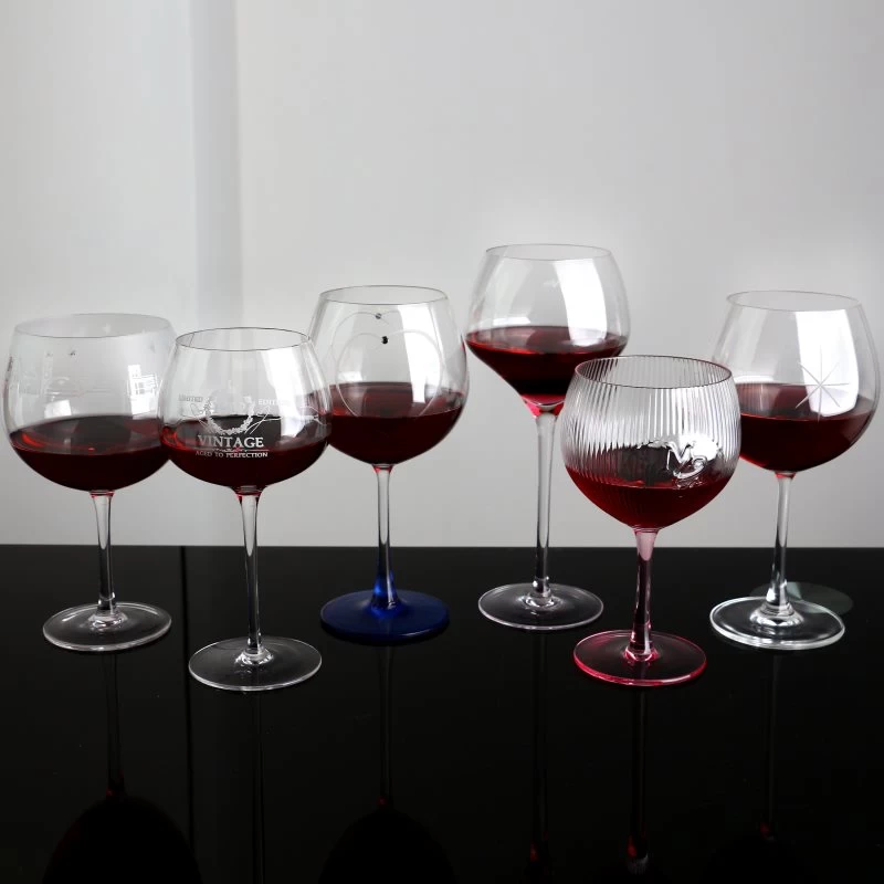 500ml lead-free crystal long stem Bordeaux Burgundy Clear Tasting red and white wine glasses modern champagne glassware