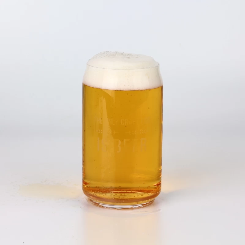 الصين Amazon Hot Selling Beer Can Shaped Glasses Cup 16oz In Stock الصانع