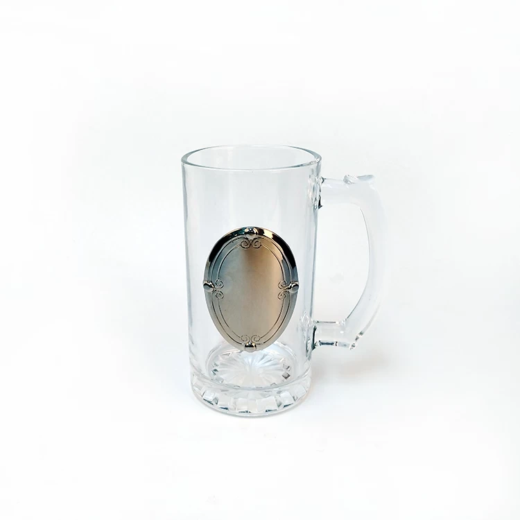 الزجاج البيرة OEM المخصصة مع شارة معدنية، وشارة معدنية عن الزجاج بيرة
