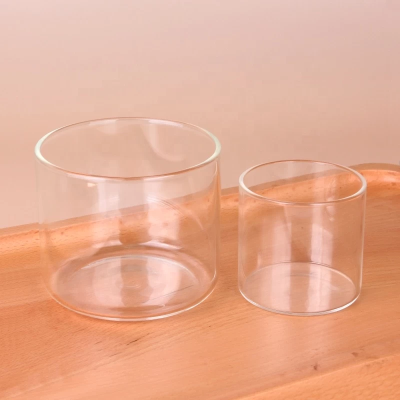 Premium Quality Empty Glass Candle Jar High Borosilicate Containers For Three Wick Candles