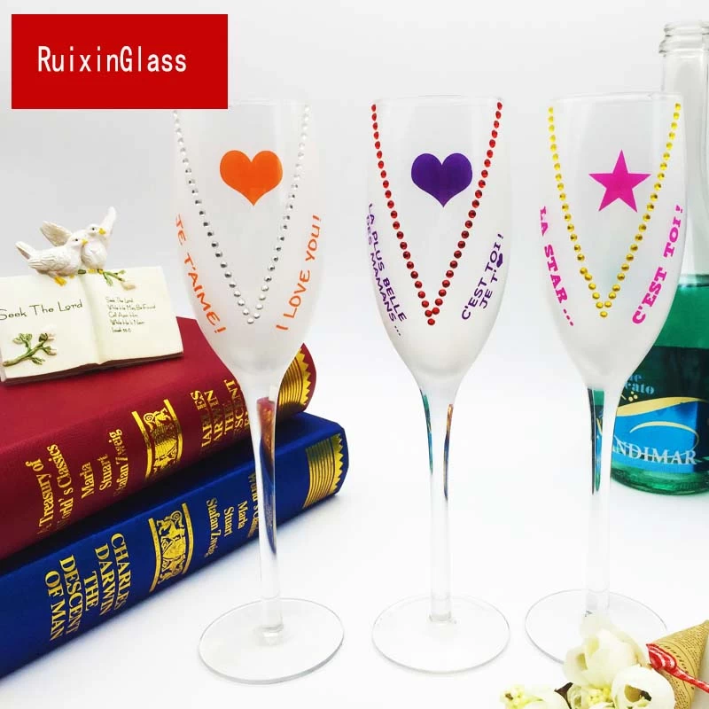 Pretty wine glasses champagne cups and art wine glasses manufacturer