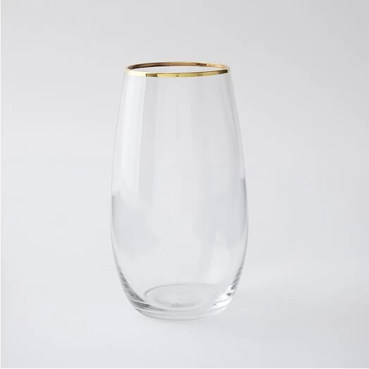 شنتشن الأواني الزجاجية المورد الزجاج شرب كوب مع حافة الذهب