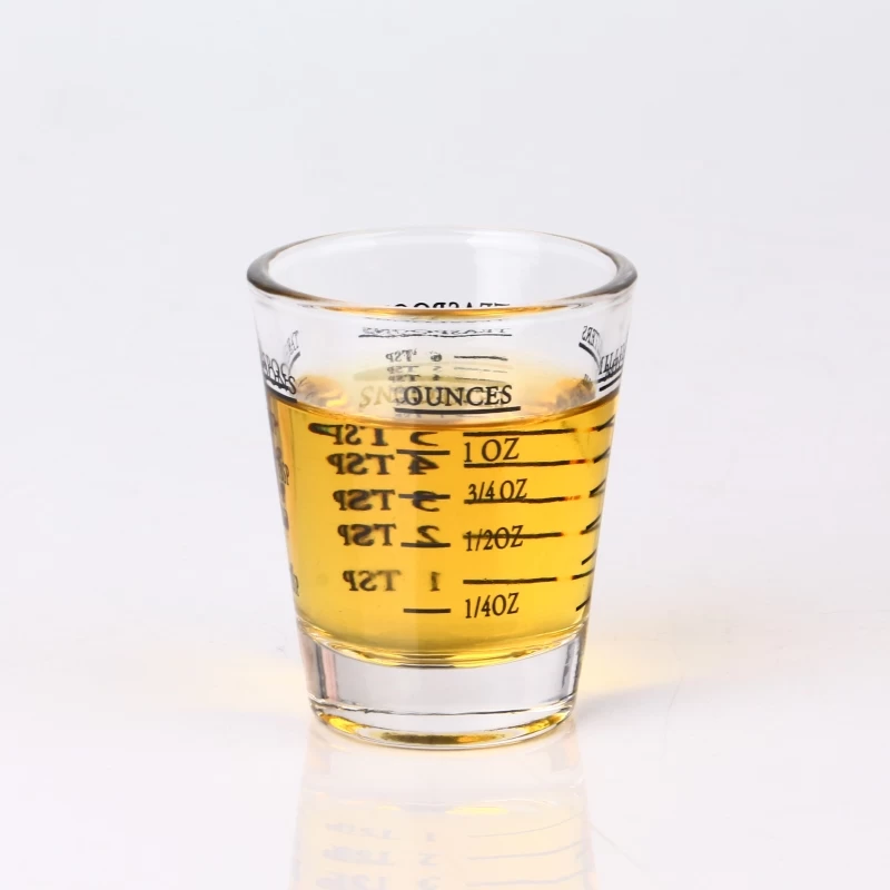 Shot Glasses Glass Amazon Hot Selling 1.5 Ounce Tequila Printing Shot Glass With Heavy Base