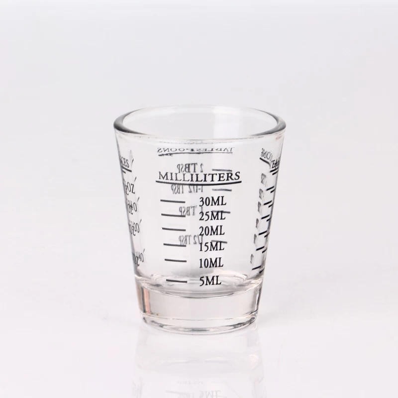 Shot Glasses Glass Amazon Hot Selling 1.5 Ounce Tequila Printing Shot Glass With Heavy Base