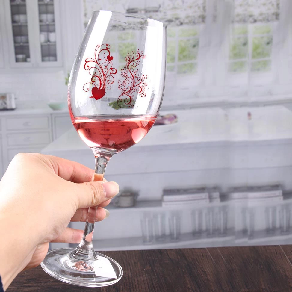 Thin red and white wine glasses crystal glass goblets stemware wholesale