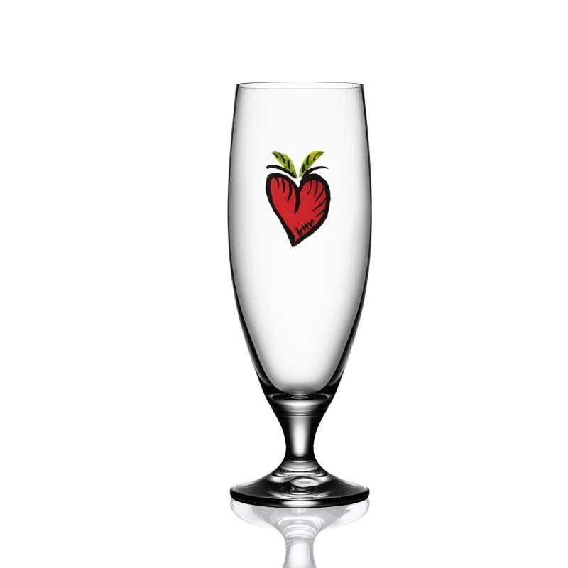 أكواب شفافة شخصية مرسومة باليد كؤوس النبيذ الزجاج مخصص كوب بالجملة