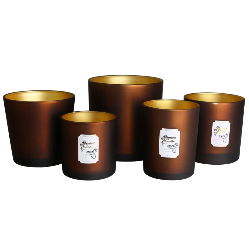 China Wholesale Custom Small and Large Unique Empty Luxury 'candel' Packaging Glass Container Candle Jar With Lid manufacturer