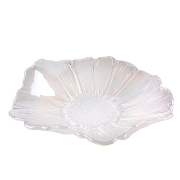 vintage sunflower shaped glass fruit plate wholesale in shenzhen