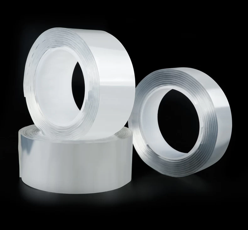 الصين Washable Reusable Strong Sticky Double Sided Transparent Nano Adhesive Magical Tape الصانع