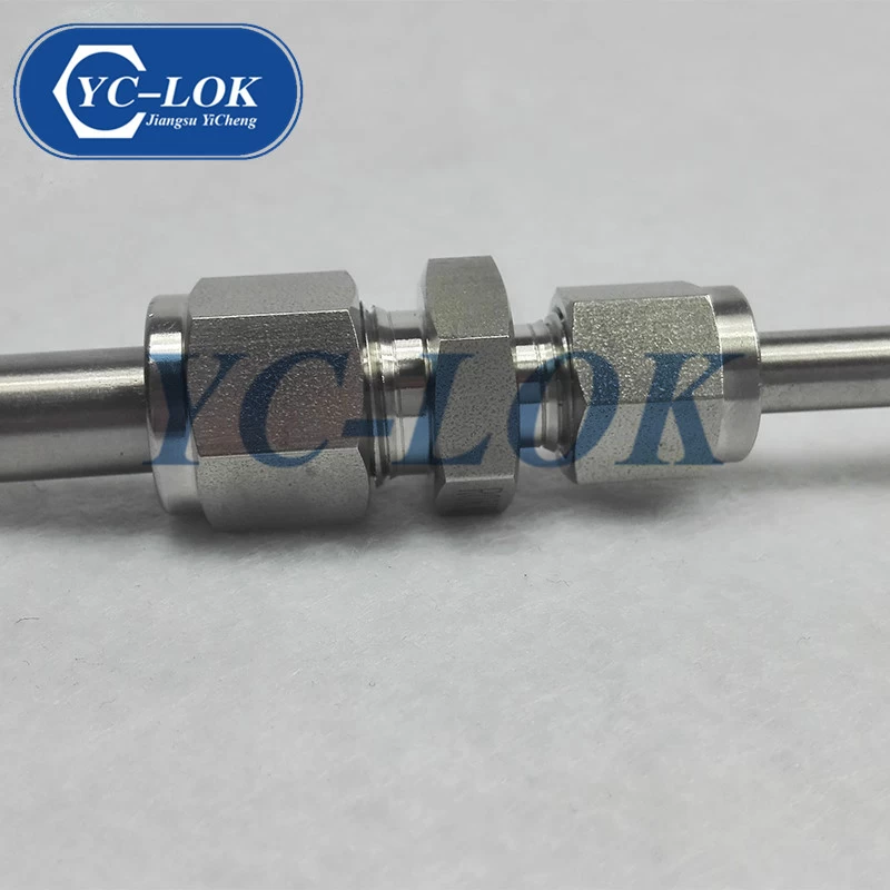 China 1/4 compression fittings tube straight stainless steel reducing union manufacturer