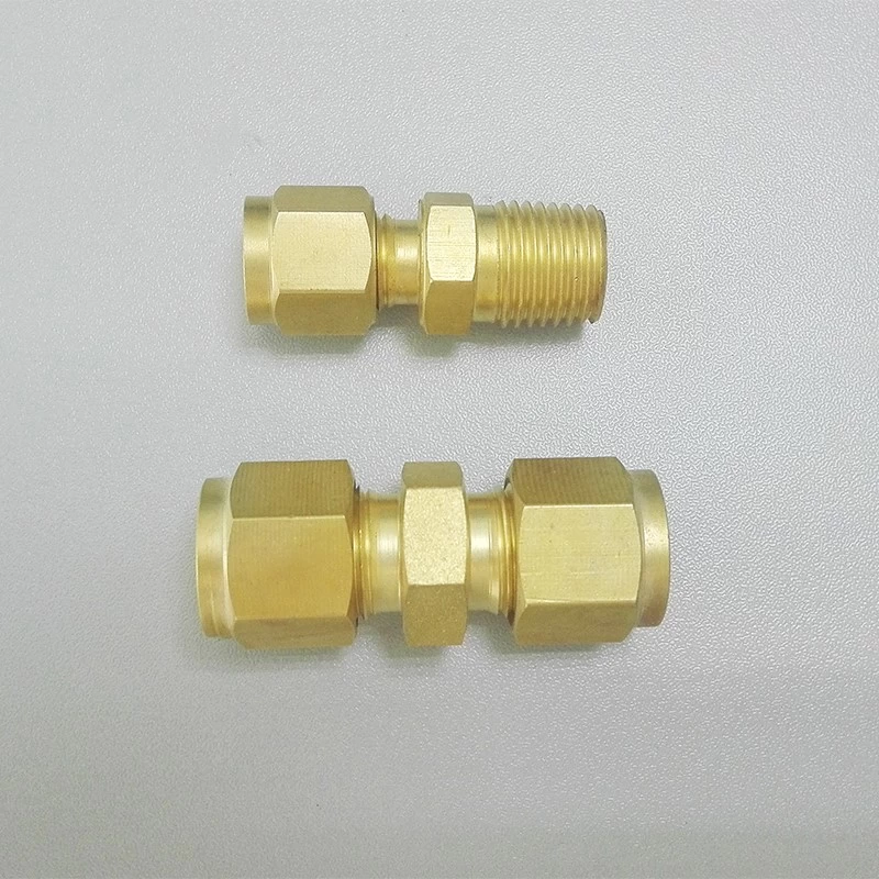 porcelana 1C-RN Racores de tubo hidráulicos de doble férula de latón fabricante