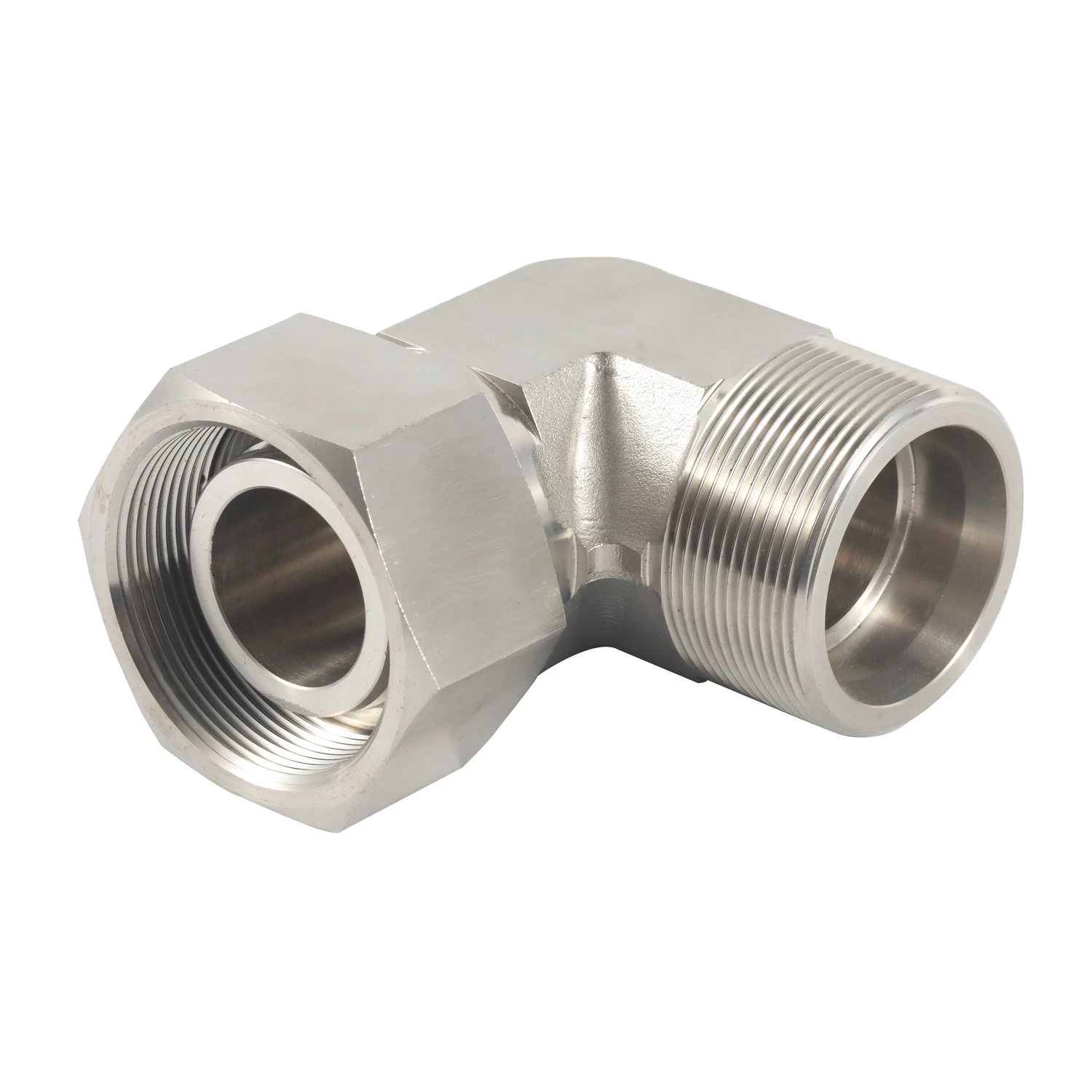 China 2C9 90 degree elbow reducer tube adaptor with swivel nut manufacturer