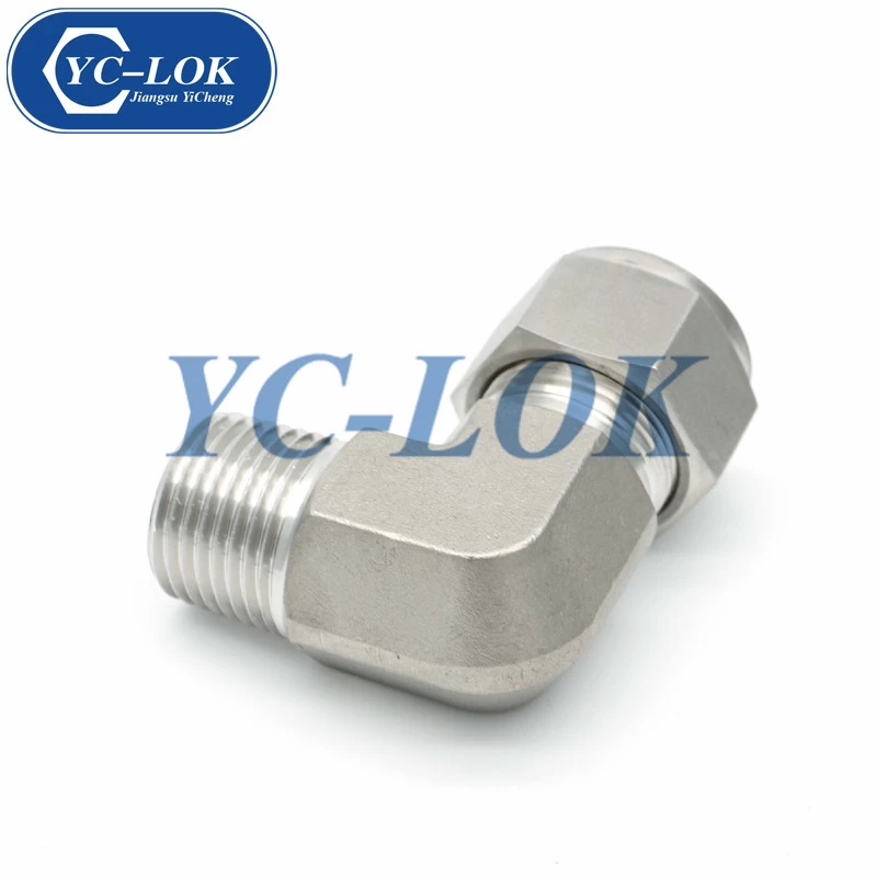 China China supplier Metric 90 degrees elbow double-ferrule tube fittings manufacturer