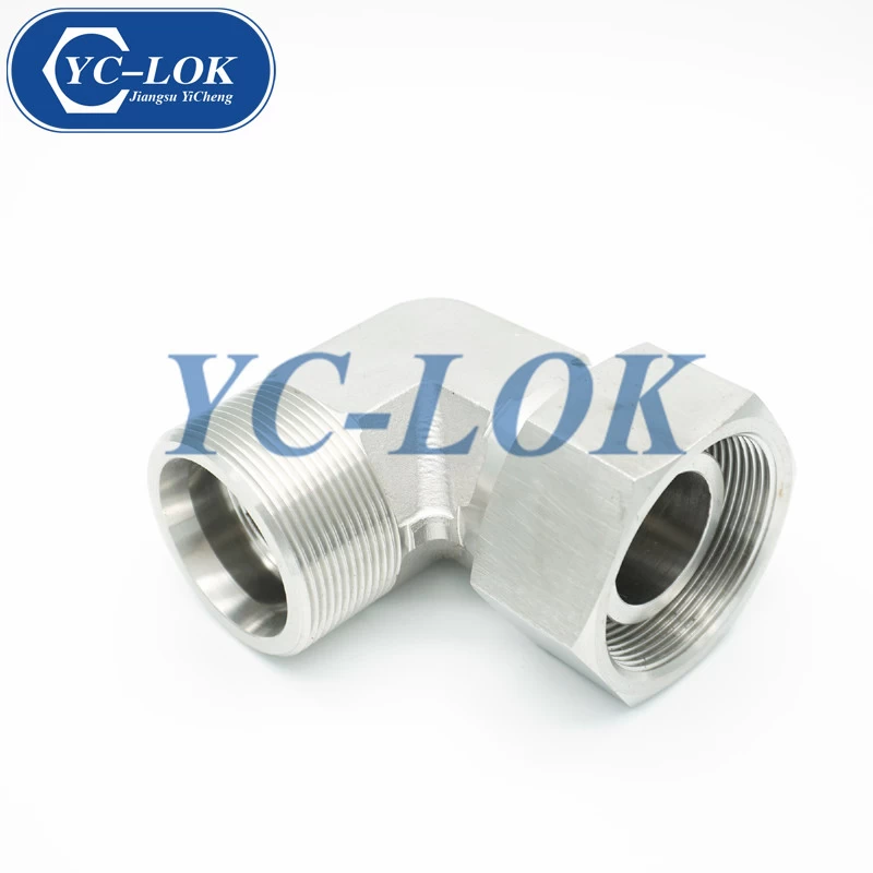 China High pressure 90 degrees elbow female adjustable bite type tube fittings manufacturer