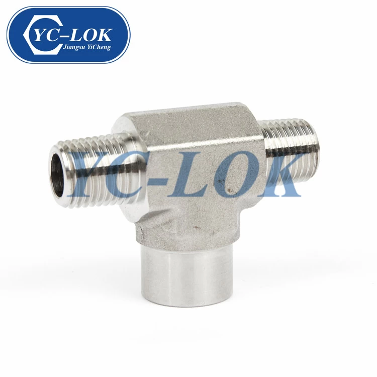 porcelana Producto caliente 2019 10000 PSI Union Tee Joint Fittings Pipe Tube Adapter fabricante