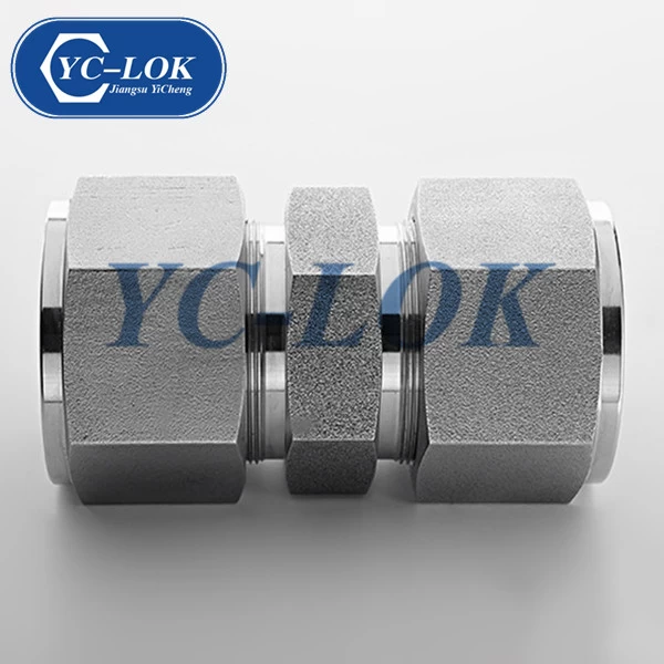 China OD 3 /8 Chinese Manufacturer SS 316 Twin Ferrule Tube Compression Union Fittings manufacturer