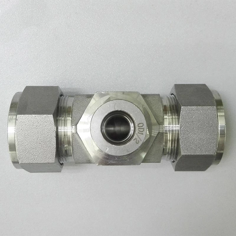 China Reducing ferrule tee branch hydraulic tube fittings manufacturer