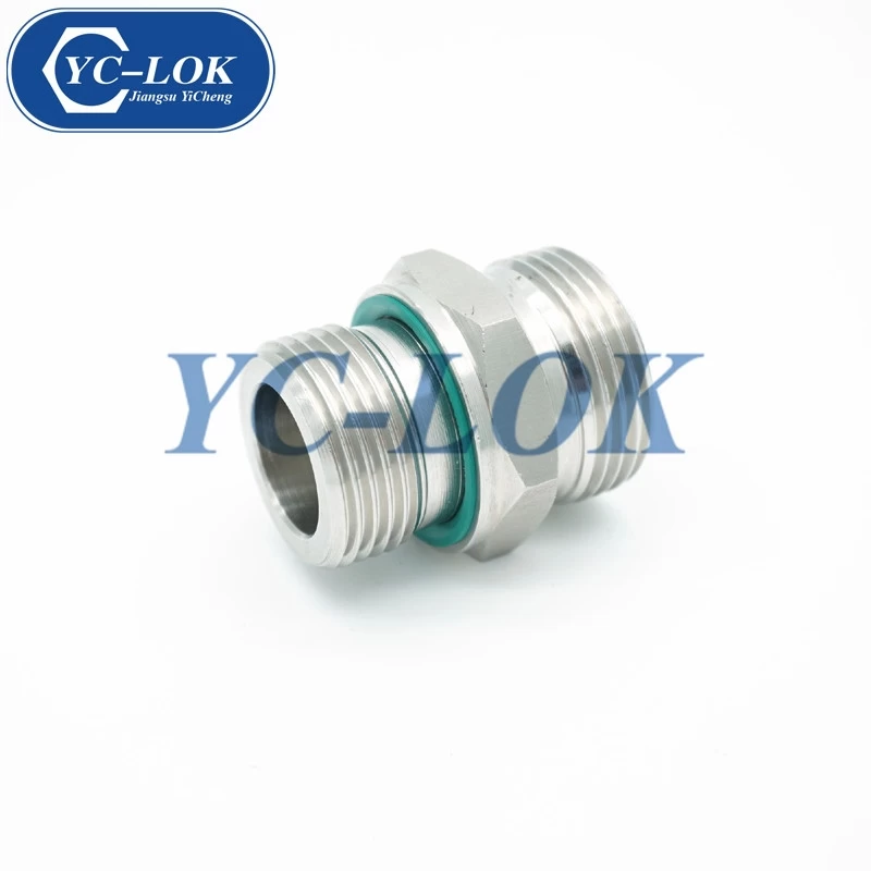 SS316 Stainless Steel Fasteners Straight Flat O-Ring Hydraulic Tube Fittings METRIC MALE 24°CONE SEAT H.T. Manufacturer