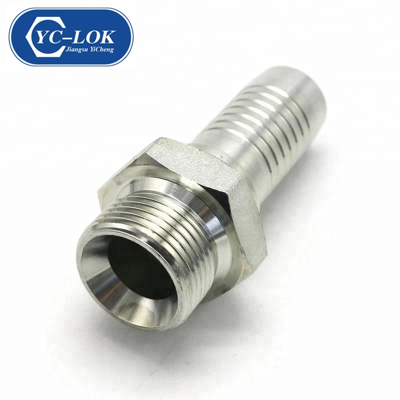 China Stainless steel Metric thread male hydraulic fittings manufacturer