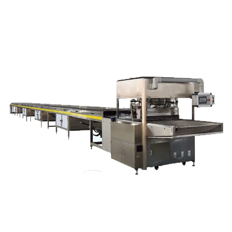 China Commercial Use Automatic Chocolate Enrobing Tempering Machine For Biscuit Wafer Candy Coating manufacturer