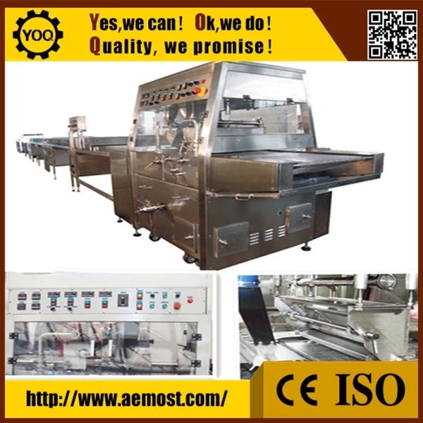 China automatic chocolate enrober for sale,automatic chocolate enrobing line manufacturer