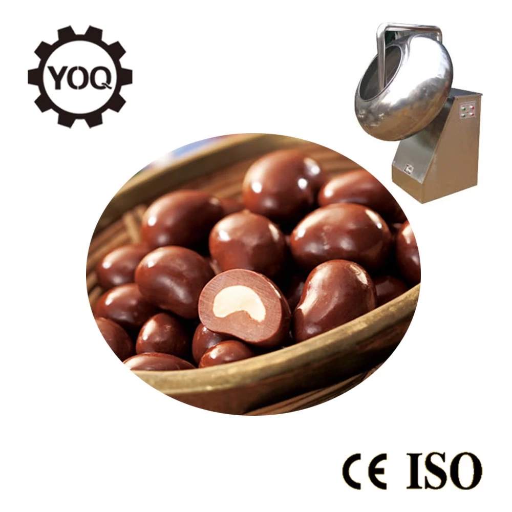 porcelana chocolate candy with nuts making machine uniform coated chocolate coating pan fabricante