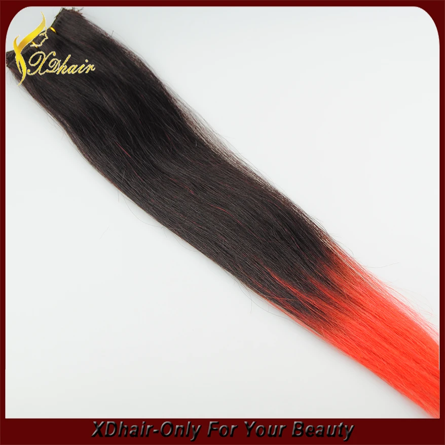 2015 hot sale ombre color human hair weft brazilian remy hair weave extension