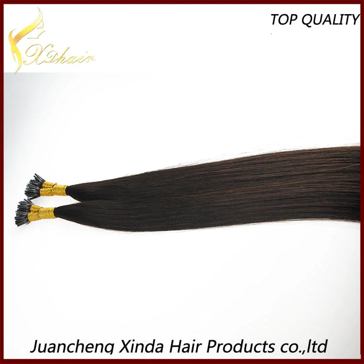 Alibaba express 6a cheap keratin virgin human remy i tip 100% virgin indian remy hair extensions