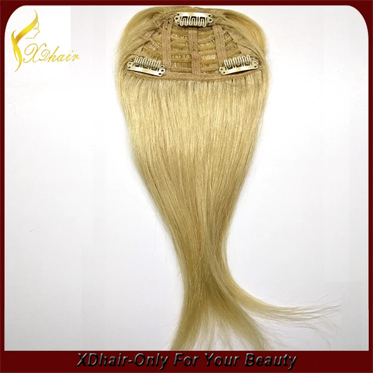 Best selling products wholesale price top grade 100% unprocessed Brazilian virgin remy human hair clip in bangs hair extension