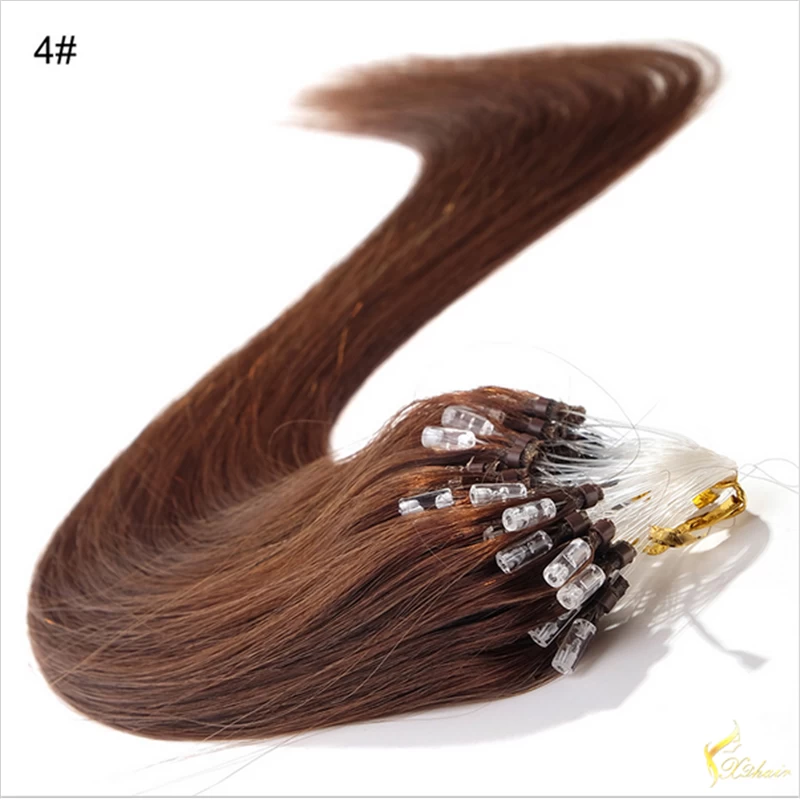 中国 Brazilian Micro Ring Loop Hair Extensions Silky Straight Human Hair 制造商