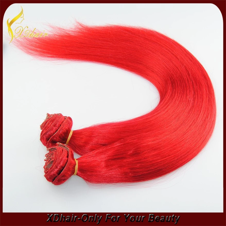 Cheap Tangle Free 100% Human Hair Clip In Hair Extension Wholesale  For Balck Women