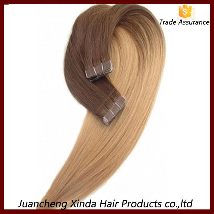 Cheap hot sale tape hair in hair extensions ombre remy tape hair extension