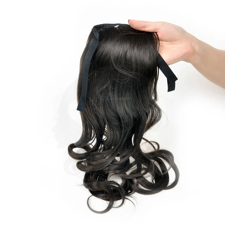 Cheap remy brazilian clip ponytail hair extension for black women