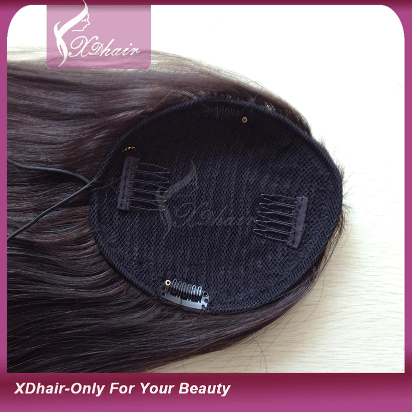 Vendite calde di colore ombre capelli umani coda di cavallo coda di cavallo capelli umani di estensione dei capelli di moda