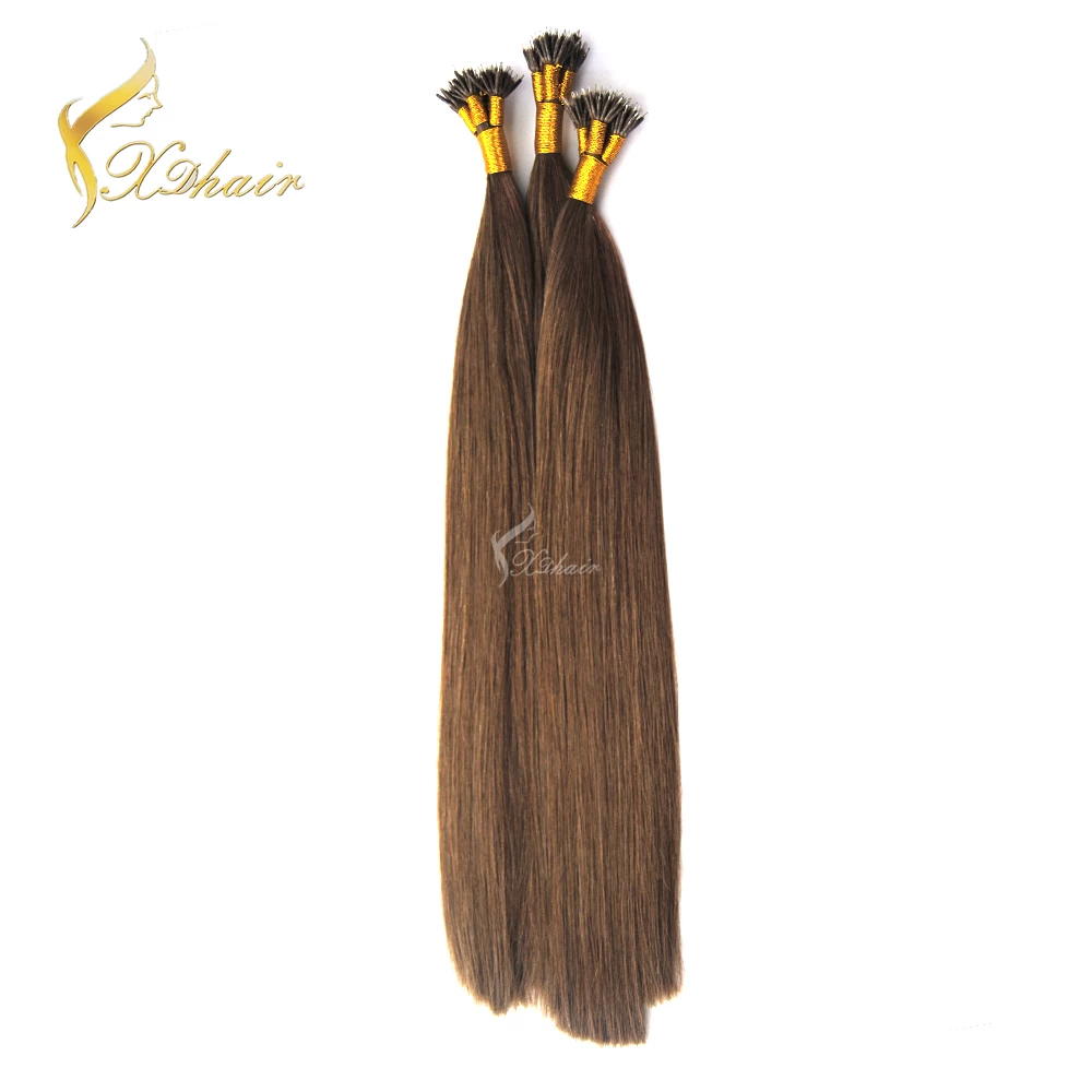 China Nano Tip Hair 100% Human Hair Extensions Wholesale High Quality Cheap Price Double Drawn Trade Assurance on Alibaba fabricante