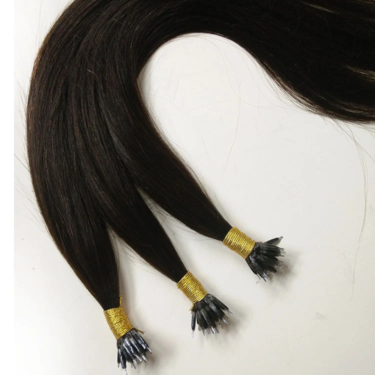 Nano bead human hair extension steel tip hair 0.5g and 1g strand hair
