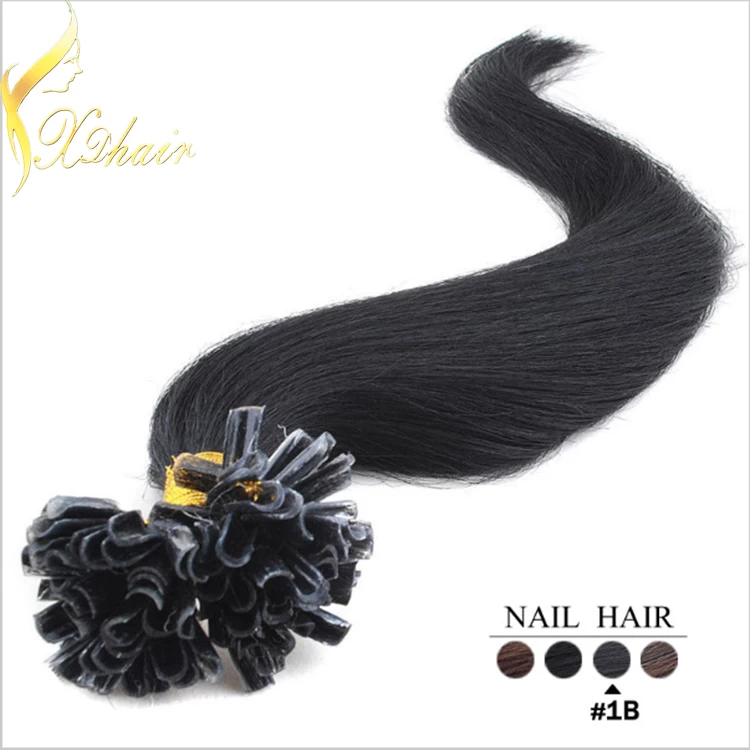 中国 Remy fusion keratin nail tip hair U tip virgin hair wholesale, 5a full cuticle remy Prebonded U tip virgin hair メーカー