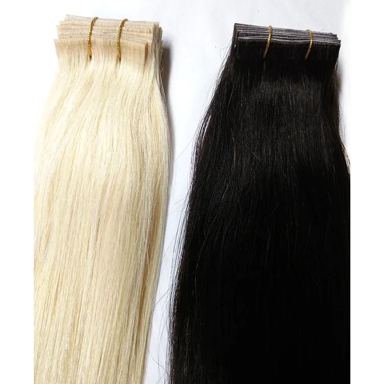 Top quality blond human hair extension blck hair indian pu tape new products