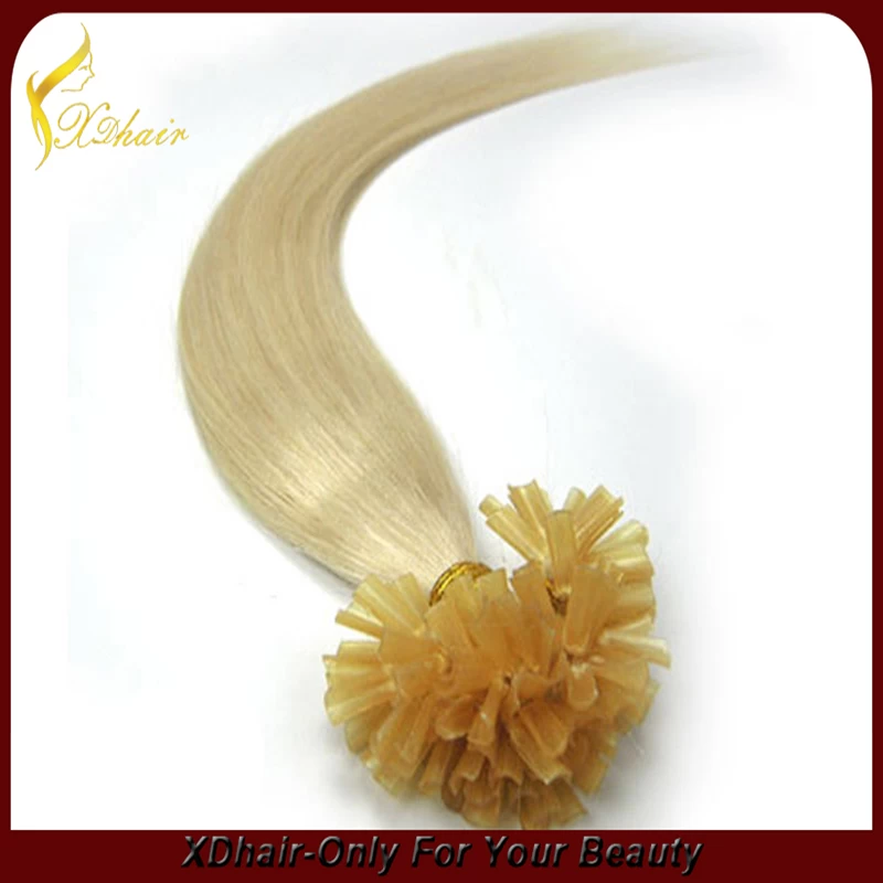 China Juancheng Xinda Hair Products Factory Wholesale Russian Hair Blonde U tip Hair Extension manufacturer