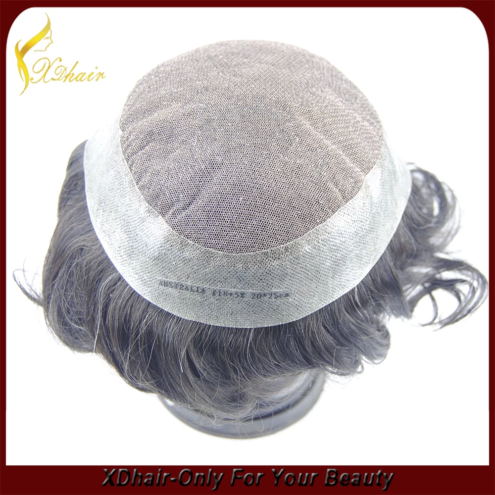 China Groothandel Remy Virgin Human Hair Free Style Toupee Custom Bestel beschikbaar fabrikant