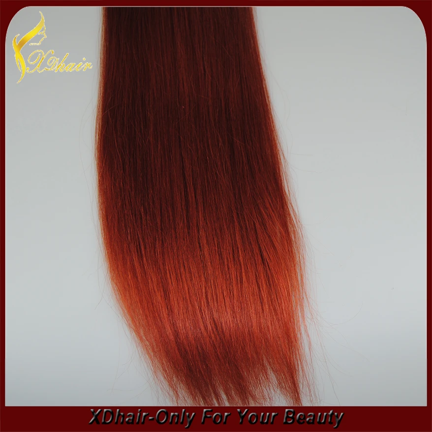 XINDA Factory Price 6A Unprocessed Red Clip In Human Hair Extension