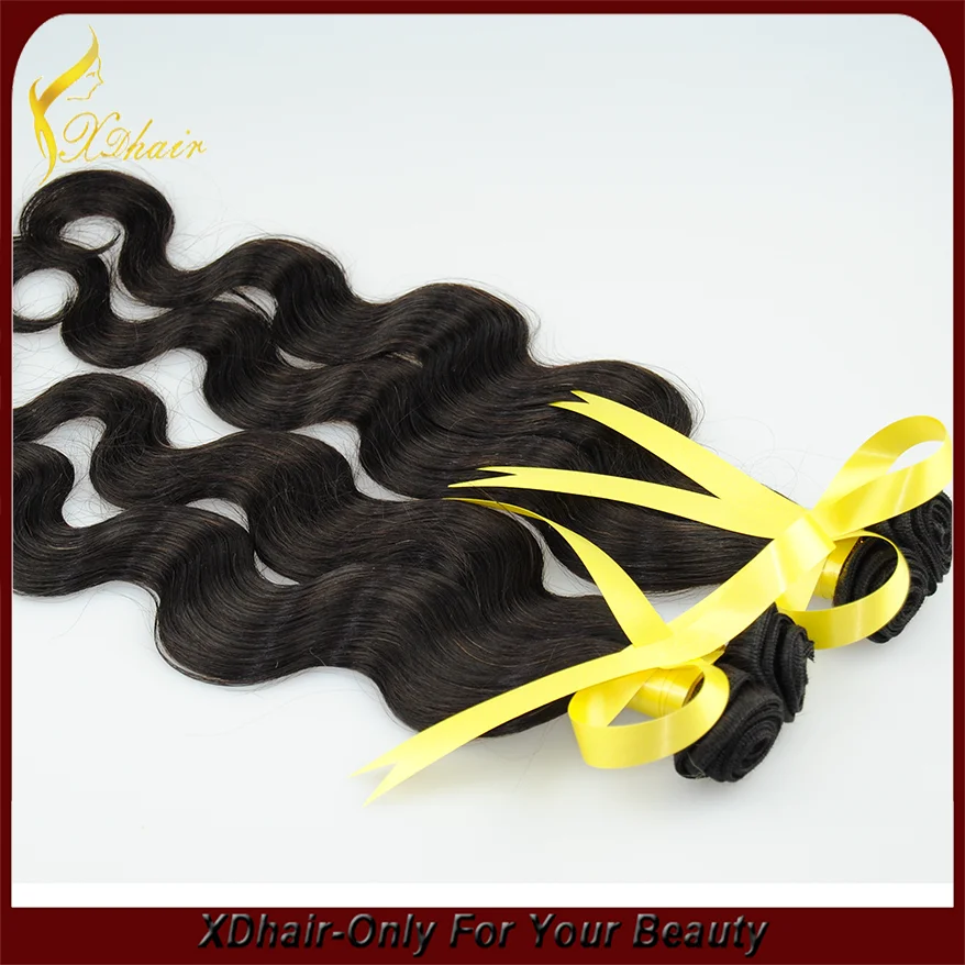 XINDA precio de fábrica del grado 6A bruto pelo humano de Remy de la trama al por mayor de la onda del cuerpo de la armadura del pelo