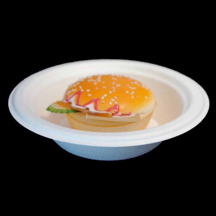China 12oz wholesale disposable salad food bowl sugarcane fibre supplier manufacturer
