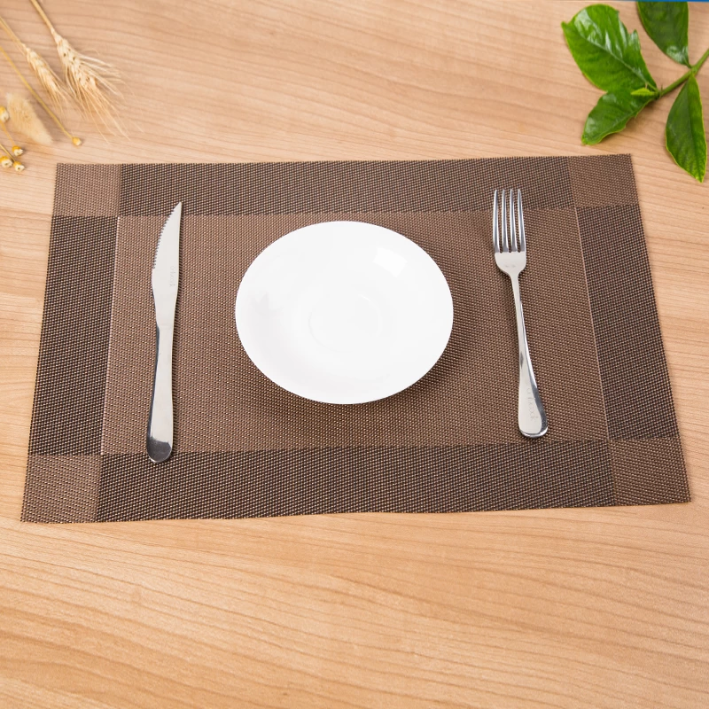 China 45*30cm square dining table PVC placemat supplier manufacturer