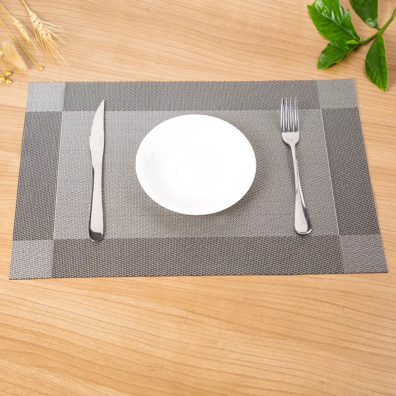 Proveedor de mantel individual de PVC de mesa de comedor cuadrada de 45 * 30 cm