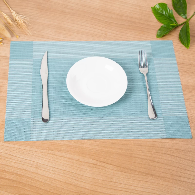 Proveedor de mantel individual de PVC de mesa de comedor cuadrada de 45 * 30 cm