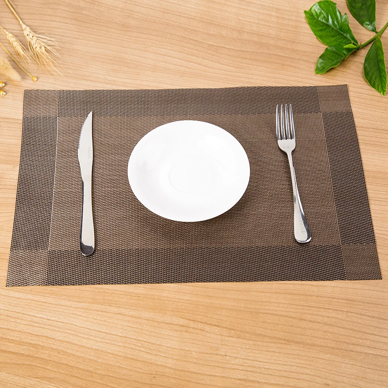 Proveedor de mantel individual de PVC de mesa de comedor cuadrada de 45 * 30 cm