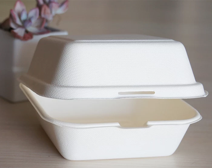 Fabricante de envases de comida para llevar desechables de 6 * 6 pulgadas